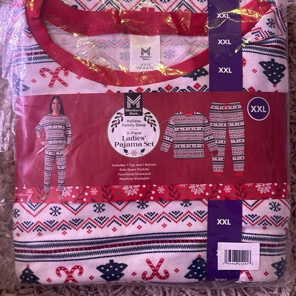 Members Mark Holiday Family sleep Pajamas Fair Isle NEW XXL - Picture 7 of 8